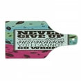 thumbnail image 1 of Saying Cutting Board, Theme Phrase in Frame Falling Autumn Leaves Retro, Decorative Tempered Glass Cutting and Serving Board, Wine Bottle Shape, Magenta Aqua Brown, by Ambesonne, 1 of 1