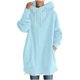 thumbnail image 2 of Puntoco Coat Sudadera con capucha para mujer Cremallera Manga larga Sudaderas Abrigo largo tops con bolsillos Liquidación Puntoco Puntoco-1, 2 of 7