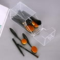 thumbnail image 4 of Makeup Brush Holder Clear Acrylic Dustproof Makeup Brushes Organizer with Lid, 4 of 5