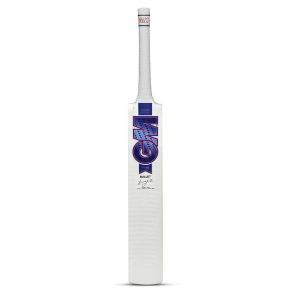 Gm Mana Bullet English Willow Short Handle Cricket Bat , Size 3 | Ideal For Leather Balls , Color - White