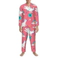 thumbnail image 3 of Daiia Yoga Unicorn for Men's Long-Sleeved Pajama Set – Soft & Comfortable Sleepwear Button-Up Pajamas Cozy Lounge Wear-, 3 of 7
