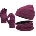 thumbnail image 7 of Sinhoon Winter Beanie Hat & Scarf & Touchscreen Gloves, Warm Knit Fleece Lined Beanie Gloves Infinity Scarf Set for Men and Women (Black), 7 of 7