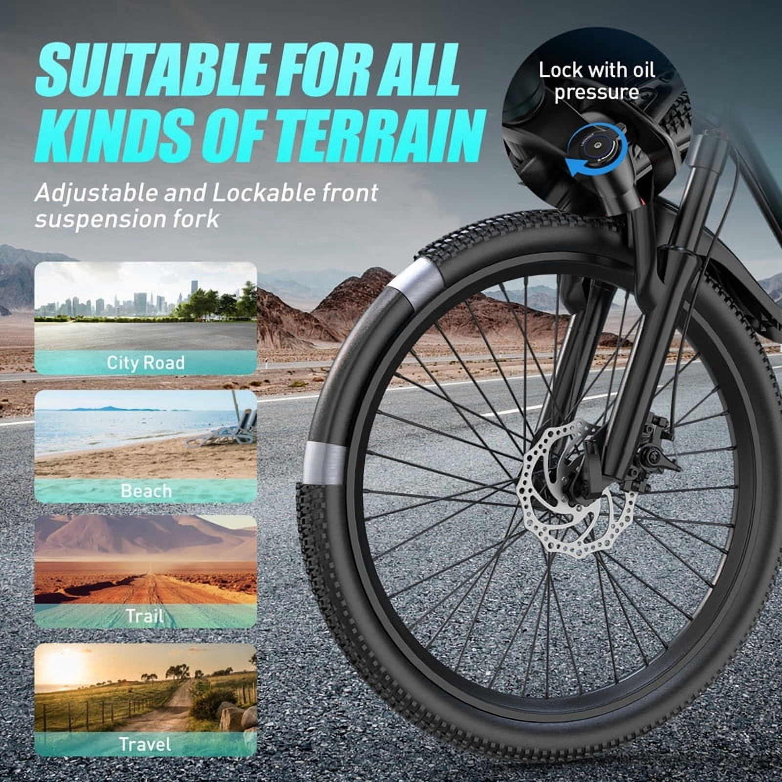 Unibike 24'' Electric Bike, 400W Ebike for Adults, 40 Miles 25MPH Electric Bicycle with 36V 13Ah Battery, 21 Speed