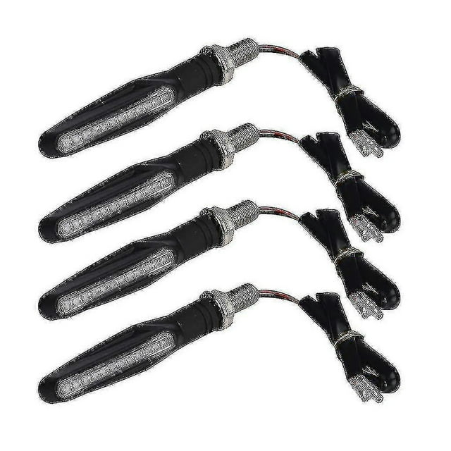 4pcs Motorcycle 12 Led Turn Signal Indicator Blinkers Light Amber
