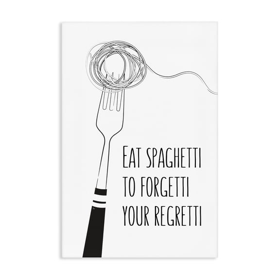 Stupell Industries Eclectic Funny Spaghetti Sass Canvas Art, 16 x 24, by Martina Pavlova