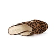 thumbnail image 5 of BLISSFUL STEP Women's Sandals Block Heels Crisscross Strap Mules Slide Sandals Brown Leopard 7.5, 5 of 8