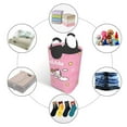 thumbnail image 5 of Waterproof Collapsible Laundry Hamper, Pink Dream Unicorn Aluminum Handle Laundry Bag Storage Basket, 50L, 5 of 6