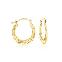 Ross-Simons 14kt Yellow Gold Small Twisted Hoop Earrings, Women's, Adult