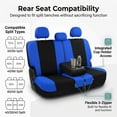 thumbnail image 5 of FH Group Car Seat Covers Light & Breezy Flat Cloth, Full Set w/ Carpet Floor Mats With Colored Trim, 5 of 10