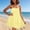 Yellow, variant on Women's Summer Cami Dress Sundresses Sleeveless Ruffle Swing Shirred Casual Flowy Vacation Mini Dress Yellow