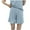 Light Blue, variant on Women's Plus Size Sleep Shorts Akafmk Women Cotton Pajamas Shorts Soft Sleepwear Bottom Shorts Solid Color Loose Home Shorts Lightweight Loungewear Shorts with Pockets