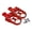 Red, variant on Motorcycle Footrests Heavy Duty Aluminum Alloy Enhanced Traction Surfaces Broad Compatibility Easy Installation 2pcs