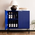 thumbnail image 7 of NEWADARA Fluted Sideboard, Buffet Cabinet with Storage, Wooden Accent Console Cabinet with Doors and Adjustable Shelves, for Living Room, Dining Room, Entryway, Hallway, 31.6", 7 of 7