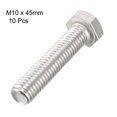 thumbnail image 3 of Tornillos de cabeza hexagonal M10 de 45mm en acero inoxidable 304, 10 piezas, 3 of 3