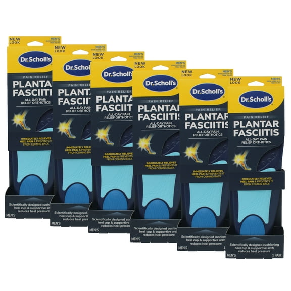 6 Pack Dr Scholls Pain Relief Orthotics Plantar Fasciitis Mens 8-13, 1 pair each