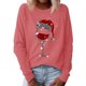 thumbnail image 2 of Pntutb Blusa informal de manga larga con cuello redondo y estampado navideño para mujer Pntutb Pntutb-6747, 2 of 6