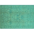 thumbnail image 1 of Ahgly Company Indoor Rectangle Oriental Turquoise Blue Industrial Area Rugs, 5' x 7', 1 of 4