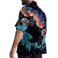 thumbnail image 3 of Starry bird Men's Short Sleeve Casual Printed Button Down Beach Shirt - Summer Unisex Top, 3 of 6