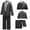 Gray, variant on HTQWLP Dance Star Costume for Boys, 3 Pieces 80s 90s Kids Pop Style Stage Cosplay Costume, Halloween Disco Stage Performance Outfit, 3-14Y Role Play Birthday Party Costumes for Kids, Gray/160