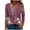 Purple, variant on Dvprdro Women's Plus Size Floral Tunic Blouse Casual Boho Printed V Neck Loose Shirt Top Basic 3/4 Sleeve Comfy Tops