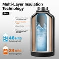 thumbnail image 3 of Botella de agua DYSANKY con aislamiento de acero inoxidable de 1,9 L con accesorios, 3 of 9