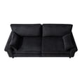 thumbnail image 5 of DEALTOPS 81" Corduroy Loveseat, Modern 2-Seater Sofa with Rolled Arms, Iron & Wood Frame, Charcoal Black, 5 of 7