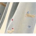 thumbnail image 6 of GobdXE Girls' Embroidered Wide Leg Denim Jeans with Elastic Waist Blue,13-14 Years, 6 of 9