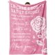 thumbnail image 1 of LHSHID Gifts for Her Pink Blanket with Rose Print Anniversary Birthday Mothers Day Valentines Day I Love You Gifts for Girlfriend Wife Soft Throw Blanket 40x50in, 1 of 5