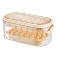 thumbnail image 1 of Bandeja para cubitos de hielo con recipiente y tapa, de liberación rápida, apilable para máquina de hielo Fondo duro beige, 1 of 9