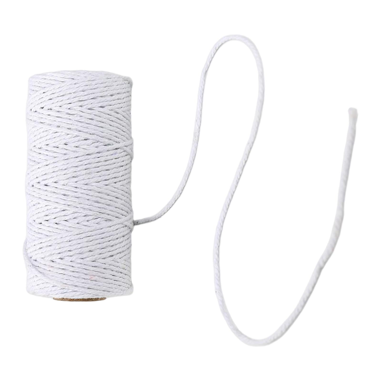 100 Meter/Roll Macrame Cord Rope Packing String for Crafts Home Artworks  Cooking White 