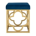 thumbnail image 3 of SAFAVIEH Fleur Geometric Glam Square Ottoman, Navy, 3 of 8
