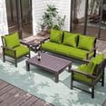 thumbnail image 2 of Kimunuk Outdoor Seat Cushion Set, 22" X 22" X 4" Water-Resistant & Fade-Resistant Patio Furniture Replacement Cushions with Handle and Straps for Sofa Chair, Grass Green, 2 of 7