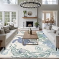 thumbnail image 3 of Blue Sea Turtles Large Area Rugs 5x8 ft Shell Coral Vintage Ocean Life Summer Washable Rug Non Slip Indoor Carpet Absorbent Floor Mat for Living Room Bedroom Dining Room, 3 of 9
