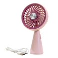 thumbnail image 1 of Ventilador de mano ajustable, compacto y personal para escritorio, dormitorio y estante. Rosa, 1 of 8