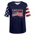 thumbnail image 3 of 2026 USA 250th Anniversary T Shirt Women Patriotic 4th of July Tee for Soccer Baseball Game Day, 3 of 4