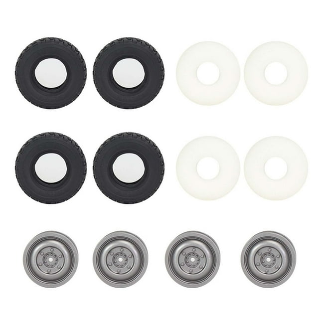 Neumáticos de coche RC 4x 1/16, neumáticos de orugas RC, neumáticos de rueda de neumáticos blandos de 72 mm para camiones modelo WPL B14 C34 D99S C24