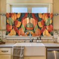 thumbnail image 2 of Yayeee Kitchen Curtains Tier Set of 2 Light Filtering 57"x36" Over Sink Window Panels, Colorful Leaves, 2 of 7
