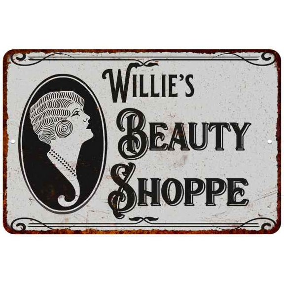 Willie's Beauty Shoppe Chic Sign Vintage Decor 8x12 Metal Sign 208120021222