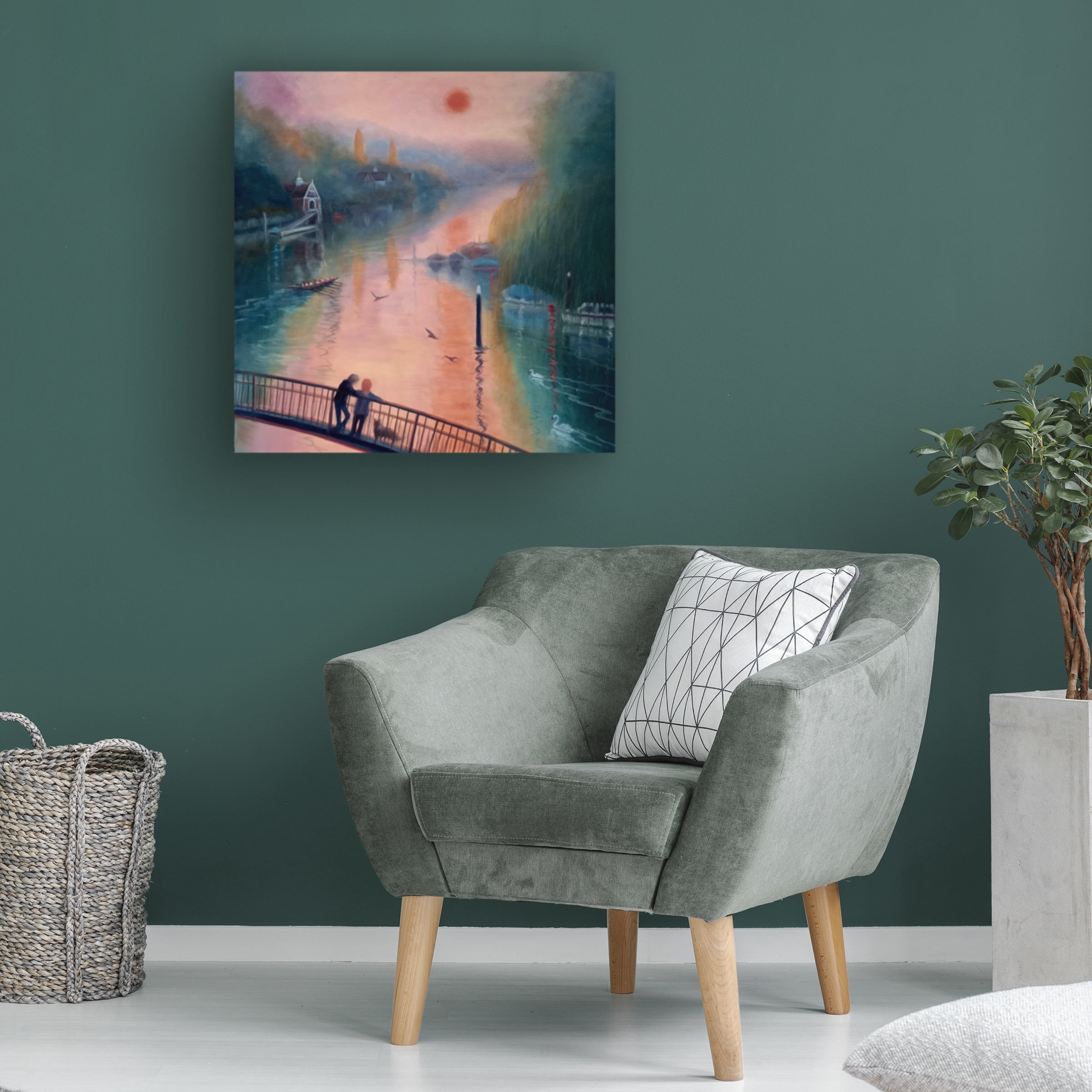 Lee Campbell 'Summer Morning Eel Pie Island' Canvas Art