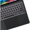 thumbnail image 3 of shiyou-2 PCS Keyboard Cover for Microsoft Surface Laptop 8 13.8 inch Laptop US Layout Keyboard Film Skin-Black+Clear, 3 of 4