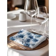 thumbnail image 6 of Navy Blue Floral Cloth Napkins Set of 6 Reusable Dinner Napkins, Spring Flowers Butterflies Wooden Cocktail Napkin Washable Table Napkins for Wedding/Holiday Party/Baby Shower 20"x20", 6 of 7