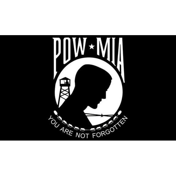 5in x 3in POW MIA Flag Sticker