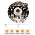 thumbnail image 6 of 15 Inch Round Placemats Set of 6, Black Christmas Non Slip Heat Insulation PP Table Mats, Snowman Poinsettia Cat Snowy Pine Branch Washable Place Mats for Kitchen Dining Party Table Decor, 6 of 7