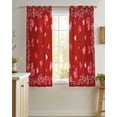 thumbnail image 4 of Valentines Day Sheer Curtains 54 Inch Length 2 Panels Set for Living Room/Bedroom, Red Love Heart Watercolor Kitchen Curtains with Grommet Semi-Sheer Curtains Drapes Voile Window Treatments 42"x54"x2, 4 of 7