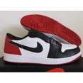 thumbnail image 1 of Ni - ke Ni - ke AIR JORDAN 1 RETRO LOW OG BLACK TOE 2023 WHITE-BLACK-RED SZ 17 [CZ0790-106], 1 of 5