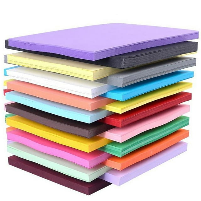 Children's Handmade Colored Cardboard, 100 Sheets, 10 Colors, Multiple Sizes, Smooth Thick Texture, Eco-Friendly Pulping, with 100 Chalk Markers
