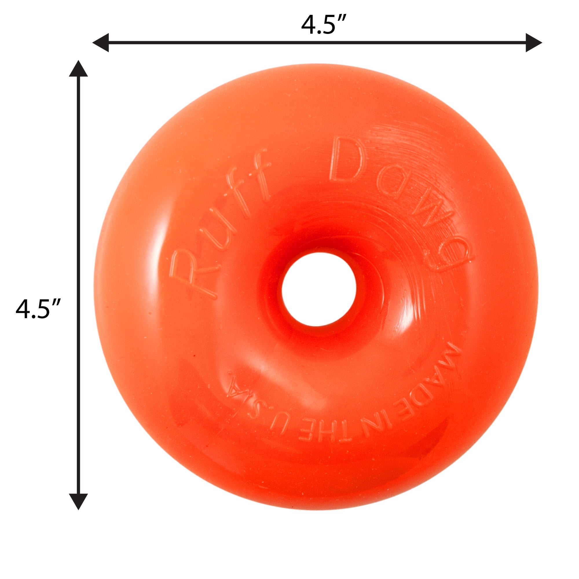 Ruff Dawg Dawg-Nut XL Indestructible Rubber Retrieving Dog Toy, Color Varies