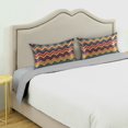 thumbnail image 3 of Yayeee Pillowcase Standard Size Set of 2 Satin Wrinkle Resistant Pillow Case, Brown Geometric, 3 of 8