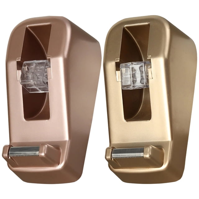 Miangastore 2Pack Wrapping Tape Dispenser Plastic Gold Family Activities Compact Design