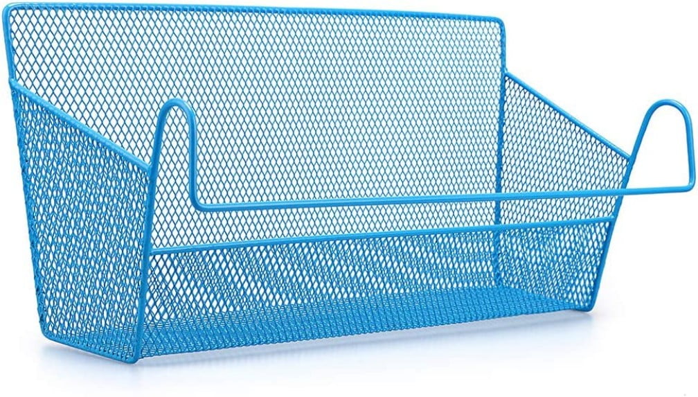 TRIANU Bedside Caddy, Metal Dorm Storage Basket Bunk Bed Container Shelf Mesh Wire Hanging